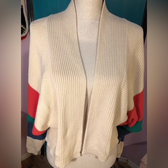 CAbi Cream Trio Striped Cardigan Size S - Picture 12 of 16